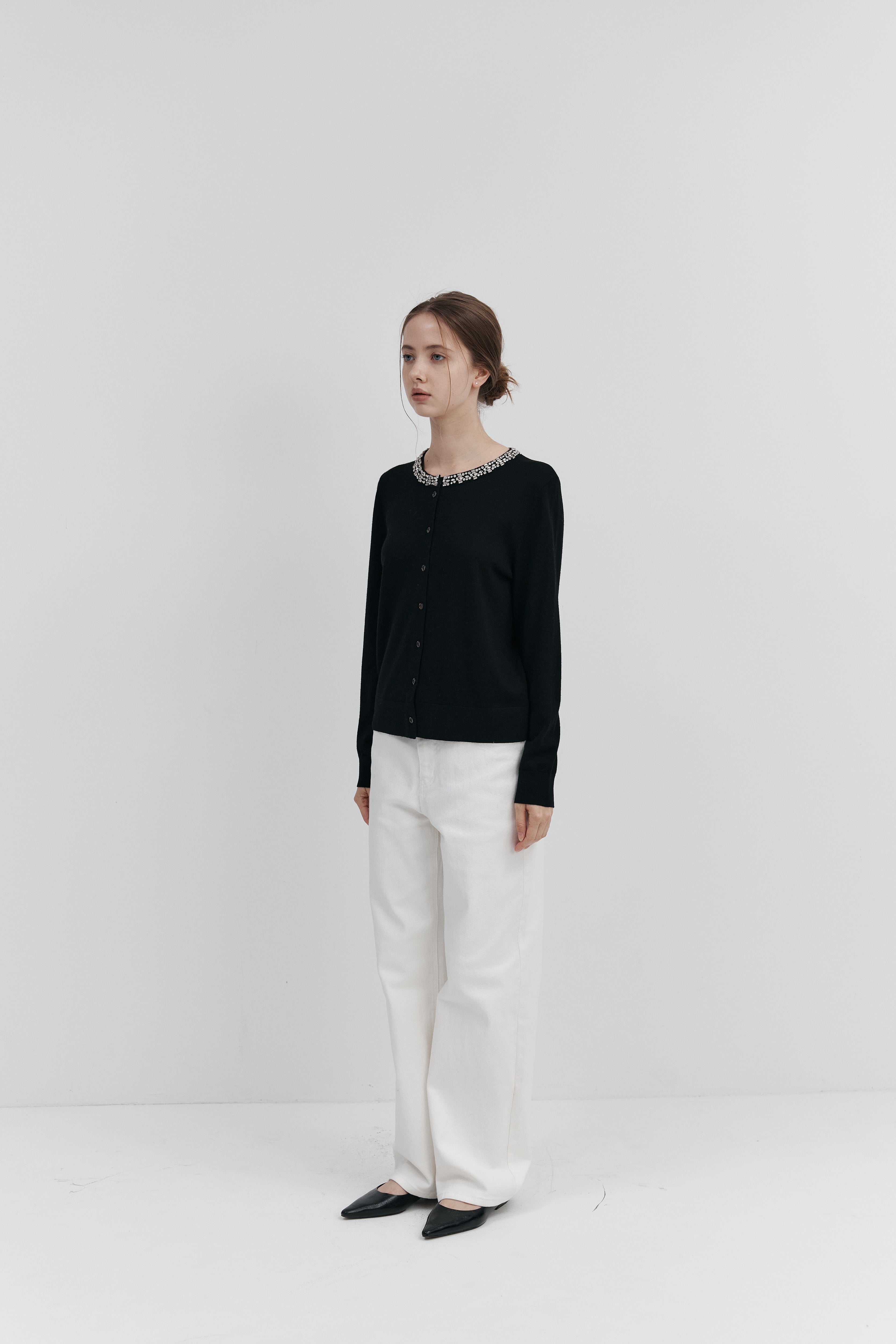 Biella Yarn 울 큐빅 카디건 – 롱슬리브
